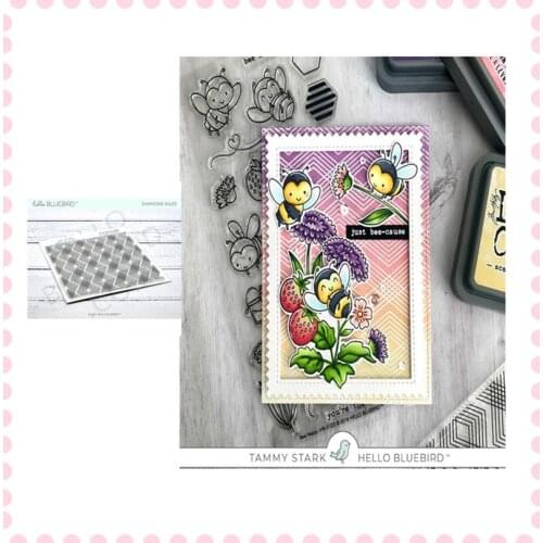 JMCRAFT 2021 New Background Of Parallelogram Lines Transparent Stamp Scrapbooking Stamping DIY Album Rubber Gift Card Stencil