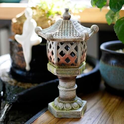 Chinese Courtyard Decoration Solar Lamp Decoration Retro Building Outdoor Terrace Garden Decoration Landscape Living Room