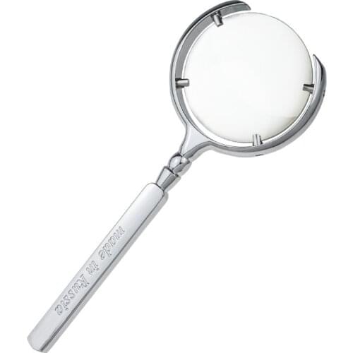 Hand-held Antique Magnifying Glass Opening 8 X Appreciation Collection Magnifier Reading Newspaper Loup Jewelry Metal Craft