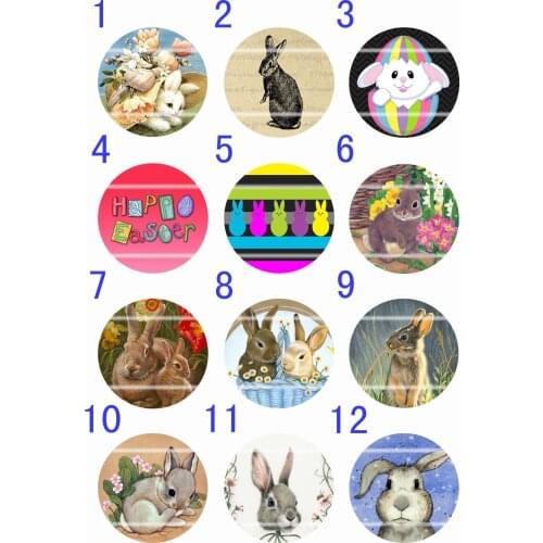 Handmade Colorful picture Round Glass Cabochons Refrigerator magnet for Necklace Decoration and Phone Chain Accessaries237