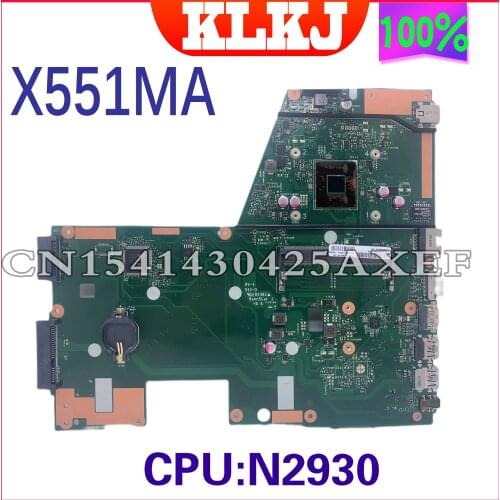 KLKJ X551MA Laptop Motherboard For ASUS X551MA F551MA D550M Original Mainboard N2930 CPU