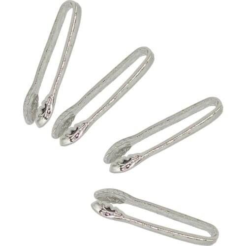 1/12 Dollhouse Miniature Cookware Kitchen Accessories 4pcs Metal Silver Tongs Tools Kids Pretend Play Toy