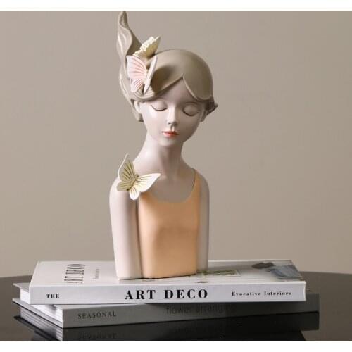 Fashion Butterfly Fairy Sculpture Resin Desktop Statues Creative Characters Large Statues Gifts for Girlfriend Girls Figurines