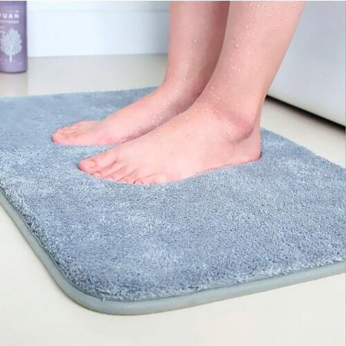 Soft Carpet for Bathroom Water Absorption Absorbent Non-slip Pure Color Thick Lamb Bedroom Living Room Door Mat