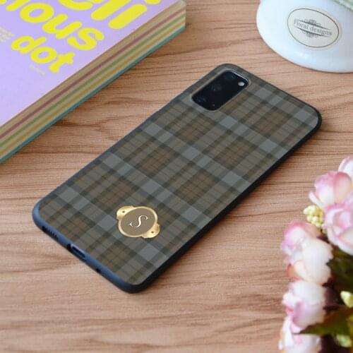 For Samsung Tartan Outlander Monogram S Print Soft Silicone Matt Case TPU Cover Galaxy S Note M and Galaxy A