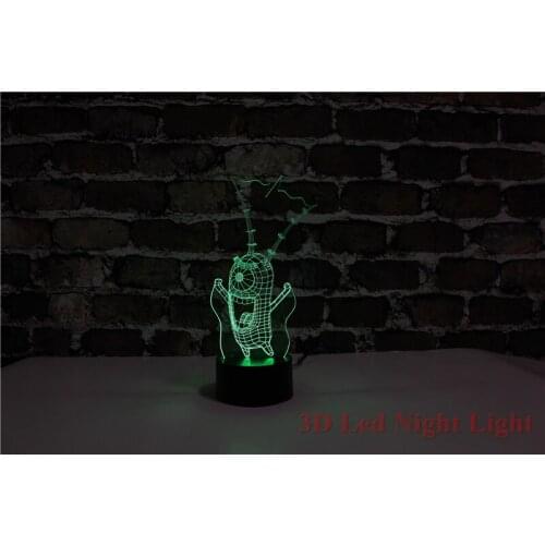 New Birthday Gift Cute Yellow Minions 3D Bedroom NightLight with 7 Colors and Changeable Creative Saving Kid Bedroom NightLight