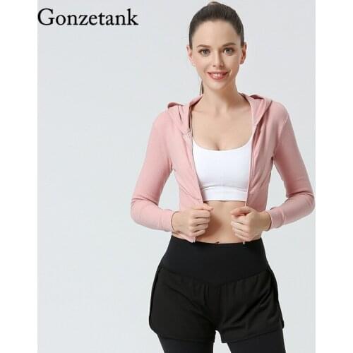 2021 Spring New Womens Yoga Wear Jacket Hooded Tight-fitting Long-sleeved Running Sports Cardigan Zipper Jacket Fitness Clothes