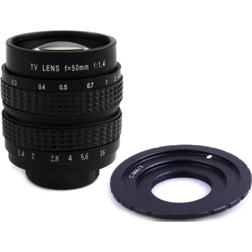 Fujian 50mm F1.4 CCTV Movie Lens+C Mount to Micro 4/3 m4/3 EPL5 EPM3 EPL7 OM-D
