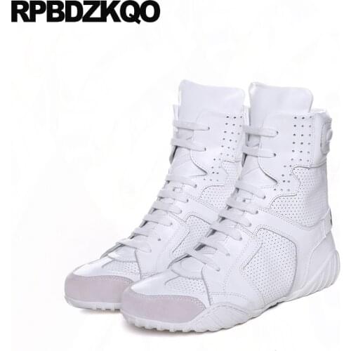 Shoes Sneakers 2017 Flat Women Fall Wedge Front Lace Up Casual Ankle Boots Autumn Round Toe White Big Brand Genuine Leather