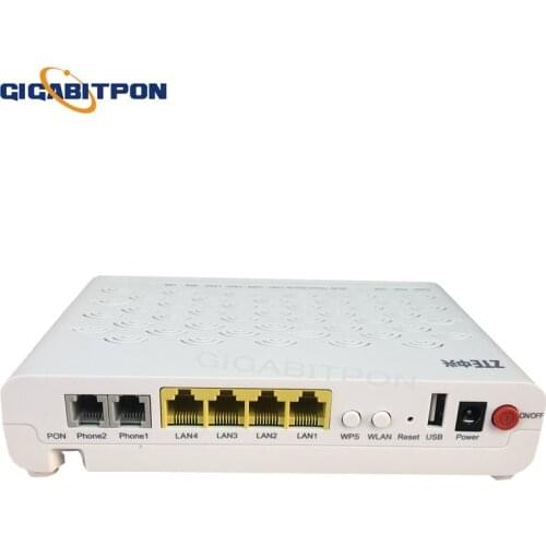 Free shipping F460 V5 ZTE EPON ONT ONU modem 4FE+wireless Wifi+USB+2TEL SIP FTTH fiber optic terminal with power supply and box