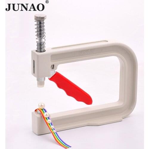 JUNAO 4 5 6 8 10 12mm White Pearl Setting Machine Manual Punching Machine fo Rivet Hand Press Tools for Sewing Crafts Supplie