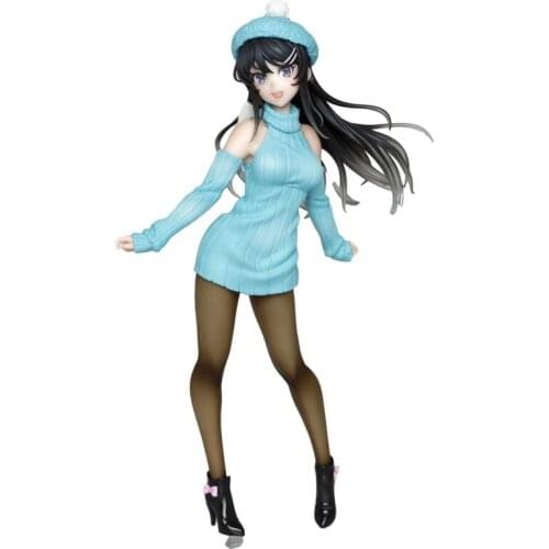 Sakurajima Linen Knit Dress Anime Figure Model Ornaments Pvc Model Cartoon Toys Anime Toys Gift Collectibles Model Toys