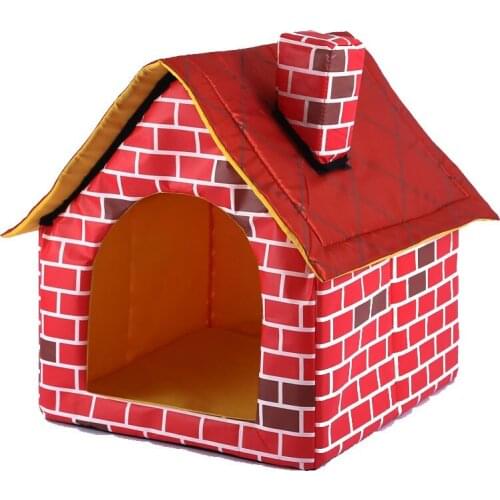 Pet Dog Bed Foldable Dog House Small Footprint Pet Bed Tent Cat Kennel Indoor and Outdoor Portable Travel Convenient Supplies