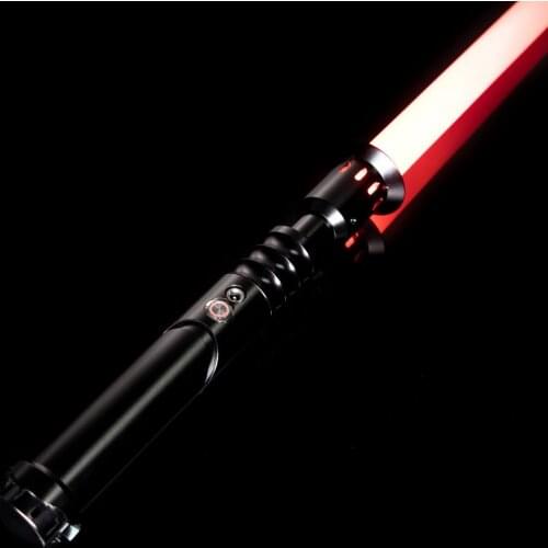 DamienSaber New Black Lightsaber Proffie Soundboard Sensitive Smooth Swing Heavy Dueling Saber Handle Infinite Color Changing