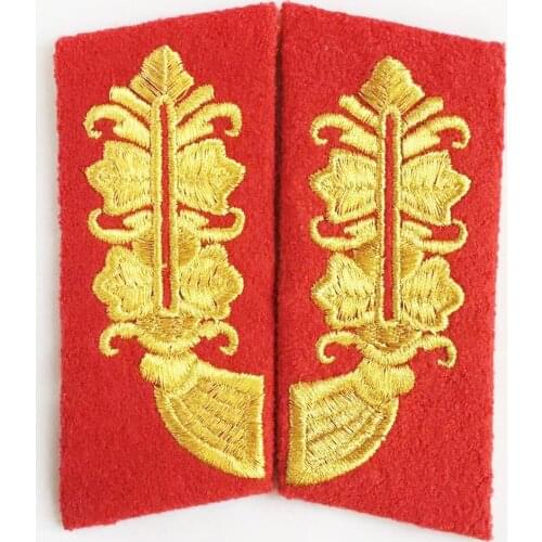 WW2 GERMAN MARSHAL CORNFLOWER COLLAR TABS/BADGE EMBROIDERED GOLD BULLION