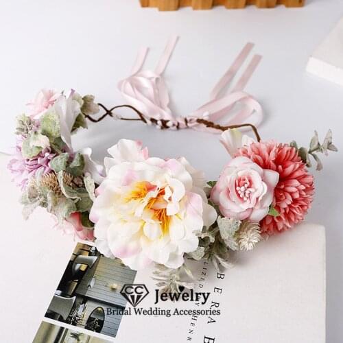 CC Bohemia Wreath Women Crowns Wedding Hair Accessories Engagement Jewelry Bridesmaids Flower Headbands Garland Leaf Party 58394