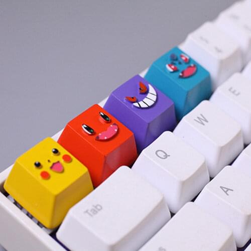 1pc Resin Keycap Cartoon anime Little Fire Dragon Keycaps for Cherry MX axis mechanical keyboard creativity Elf keycap
