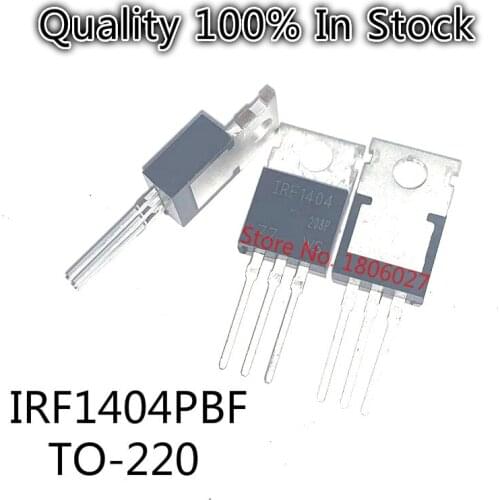 10PCS/LOT IRF1404PBF TO220 IRF1404 40V 162A TO-220 New original In Stock