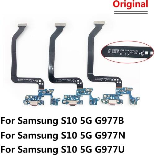10Pcs USB Charge Port Jack Dock Connector Charging Board Flex Cable For Samsung S10 5G G977B G977N