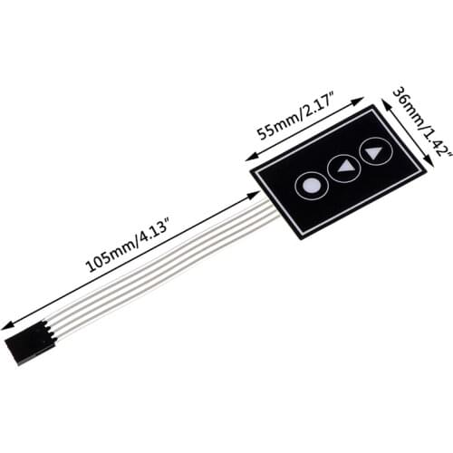1x3 Matrix Array 3Key Membrane Switch Keypad Keyboard 1*3 Keys 36*55mm DIY