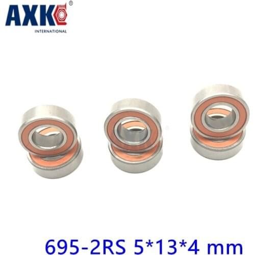 2021 Rolamentos Axk 695-2rs Bearing Abec-3 10pcs 5x13x4 Mm Miniature 695rs Ball Bearings 619/5rs Z2v1 Orange Sealed 695 2rs