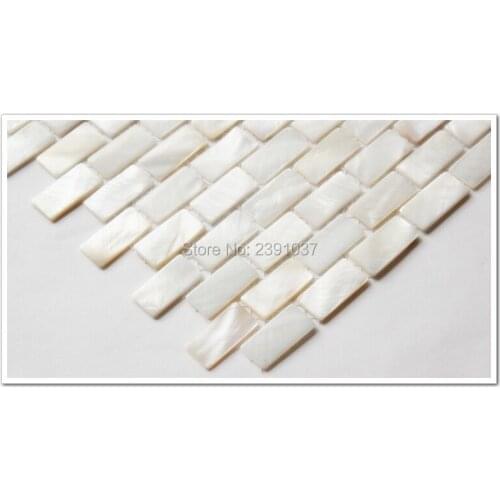 Free shipping white shell mosaic tile luster mother of pearl tile backsplash shell tiles for wall