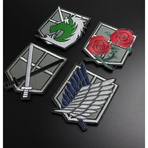 Anime Attack of The Giant Cosplay Embroidery Armband Wings of Liberty Shingeki No Kyojin Creative Badge Cos Props Gift
