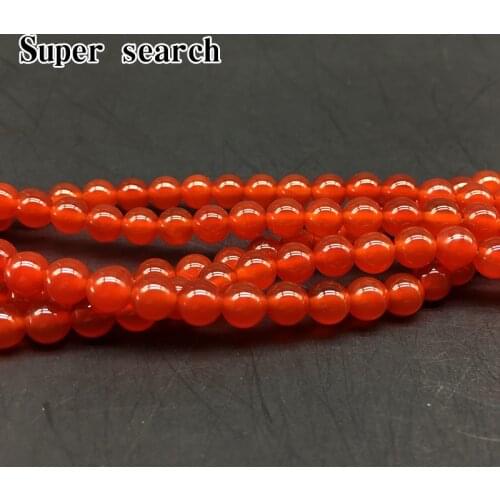 3/4/6/8/10/12mm TOP Quality Red Agates Stone Beads Round Carnelian Loose Beads for DIY Bracelet Necklace Jewelry Making