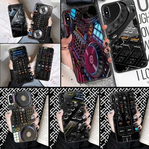 Music DJ Controller Mixer Phone Case Cover Hull For iphone 5 5s se 2 6 6s 7 8 12 mini plus X XS XR 11 PRO MAX black art