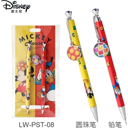 Disney Stationary Cartoon Mickey Minnie Diamond Pen Princess Elsa Anna Mermaid Crystal Pen Cute Pens and Pencils Gift Set