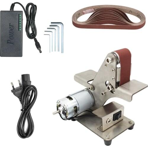 Electric DIY Polishing Machine Mini Belt Sander Sand-belt Machine Desktop Sander Belt Sanding Grinding Machine
