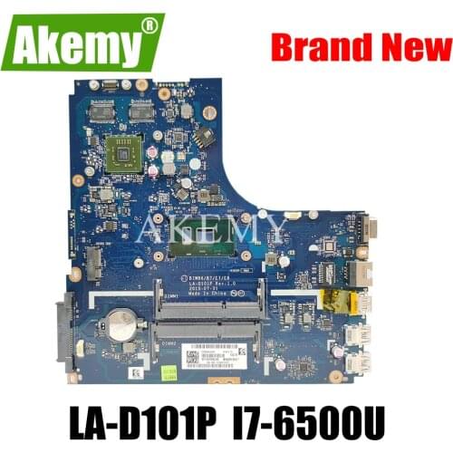 FRU : 5B20K57307 BIWB6/B7/E7/E8 LA-D101P For Lenovo B51-80 NoteBook PC Laptop Motherboard Mainboard W/ I7-6500U CPU 2G/GPU