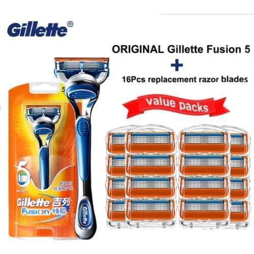 Gillette Fusion 5 Shaving Machine Safety Razor Holder Face Shaver Cassettes Shave Beard Case With Replacebale Blades For Men