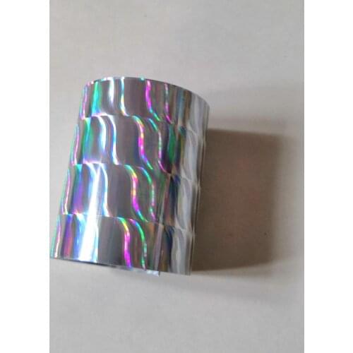 Hot stamping foil holographic foil silver wave pattern B11 hot press on paper or plastic heat transfer film