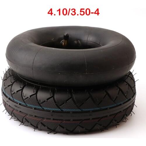 Good Quality 4.10/3.50-4 Inner Outer Tyre 410/350-4 Pneumatic Wheel Tire for Electric Scooter, Trolley Accessories