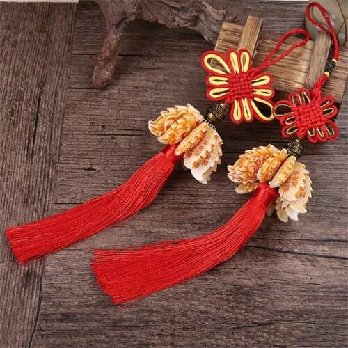 Chinese Knots Imitation Yak Bones Tassel Keychain Caps Straps DIY Jewelry Making Charms Pendant Craft Accessories Craft Tassel