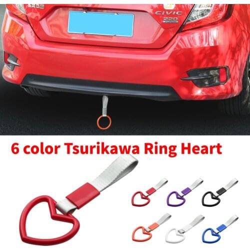 6 color Tsurikawa Ring Heart JDM Train Bus Handle Hand Strap Drift Charm Strap Drift Auto Accessories car styling