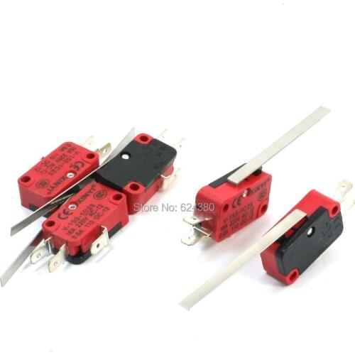 Limit Micro Switch V-153-1C25 Long Straight Hinge Lever Arm Type SPDT 1 NO 1 NC x ( 5 Pcs / Lots ) 1 Pack