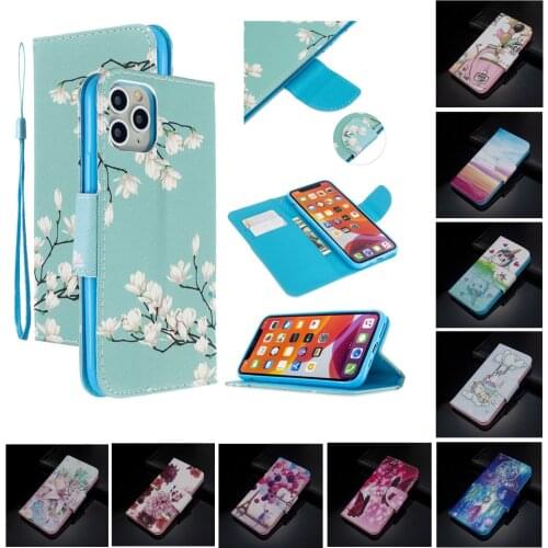 Leather Case for IPhone 11 12 Pro Max X XS XR 6S 7 8 Plus SE 2020 Flip Wallet Cover Card Holder Full Protection Lanyard Fundas