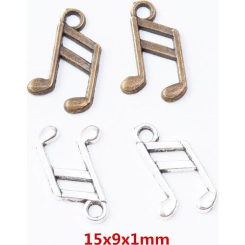 230 pieces of retro metal zinc alloy Musical notes pendant for DIY handmade jewelry necklace making 7204