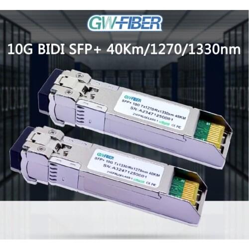 Mini GBIC WDM 10G BIDI SFP+40Km/1270/1330nm LC Duplex optical module single fiber Transceptor conector Switch general HuawiCisco