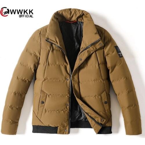 WWKK 2020 Winter Jacket Mens Quality Thermal Thick Coat Snow Parka Male Warm Outwear Fashion - White Duck Down Jacket Men