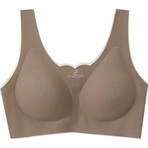 Traceless latex underwear womens small chest without steel ring ropa interior femenina sexy