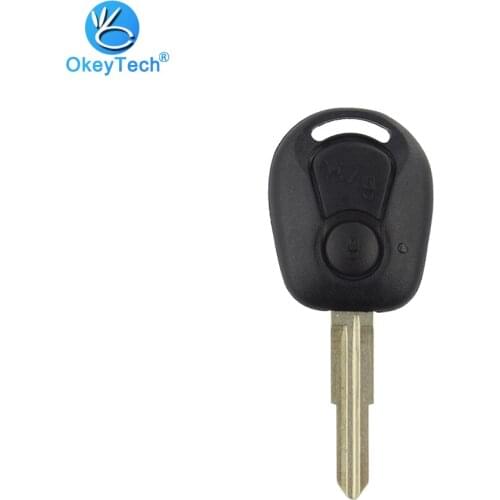 OkeyTech for Ssangyong Actyon Kyron Rexton Keys 2 Button Flip Replacement Uncut Blank Blade for Ssangyong Key Shell Cover Case