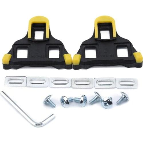 1 Pair Bike Bicycle Pedal Self-locking Pedal Cleats Set Cycling Pedals Part Mountain Road Bicycle Parts