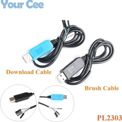 PL2303 PL2303HX USB to UART TTL PL2303TA Convert Serial Cable Brush Cable Download Line RS232 Converter Adapter Module Upgraded