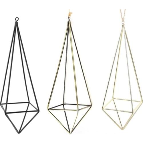 Hanging Air Plant Holder Geometric Planter Metal Airplant Rack Hanger