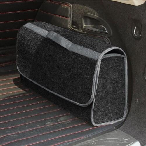 Felt cloth Trunk Cargo Organizer Foldable Caddy Storage Collapse Bag Bin for Car Truck SUV