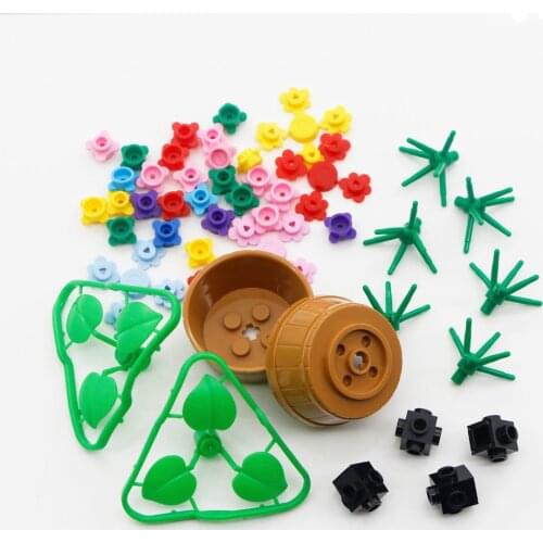 Compatible Friends MOC Flowers Grass Building Blocks City Creator Parts Accessories Bricks DIY Educational Toys For Children