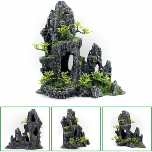 Large Aquarium Decoration Artificial Resin Rockery Fish Tank Landscaping Simulation Rockery Ornaments Decor aquarium accessories